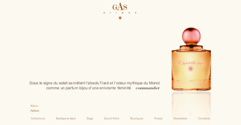 Gas Bijoux, Espace Presse - Parfum