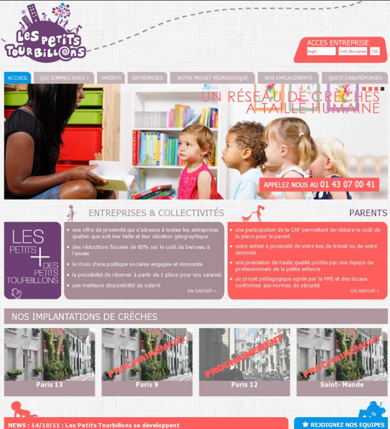 Les Petits Tourbillons - Petits Tourbillons - crèche - page d'accueil