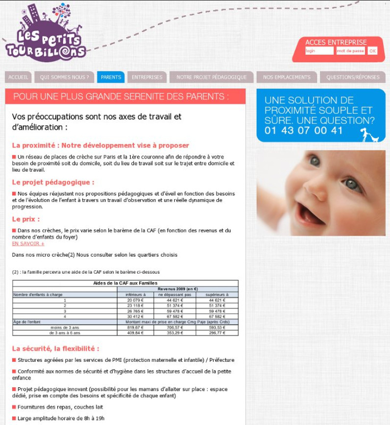 Les Petits Tourbillons - Petits Tourbillons - crèche - page parents