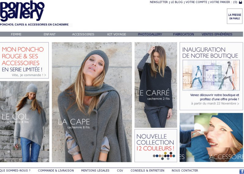 Poncho Gallery - Poncho Gallery - Page d'accueil - site e-commerce