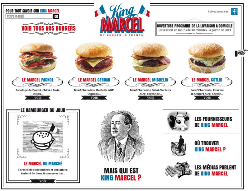 King Marcel - King Marcel - My Burger is French - Page d'accueil