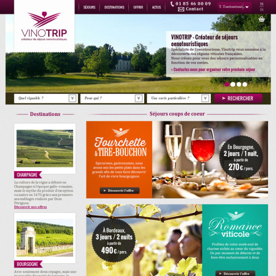 Vinotrip - Vinotrip - Créateur de séjours oenotouristiques - page d'accueil - Mobile