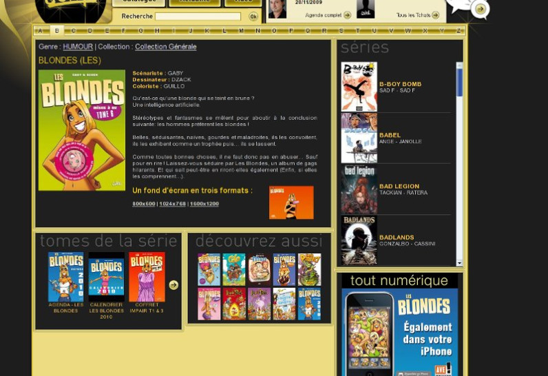 Développement du nouveau site de SoleilProd - Série