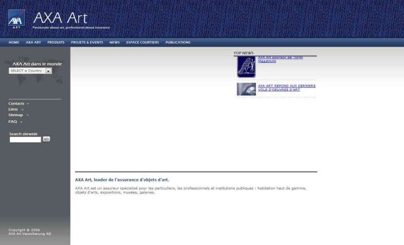 Audit du site AXA-ART - Axa-Art