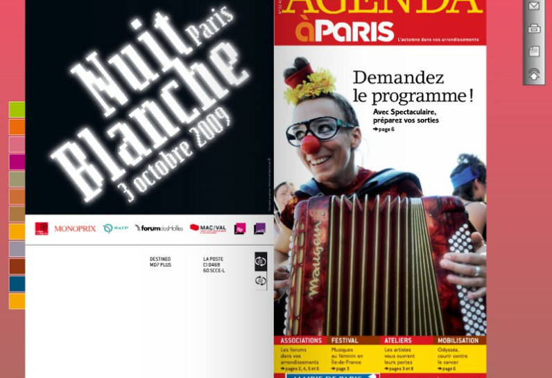 Exemple : la version digitale du magazine A Paris - couverture du magazine digital de la Mairie de Paris