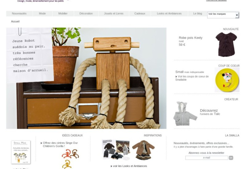 Vente de vêtements et objets créateur pour enfants - Accueil