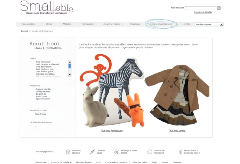 Vente de vêtements et objets créateur pour enfants - Ambiances