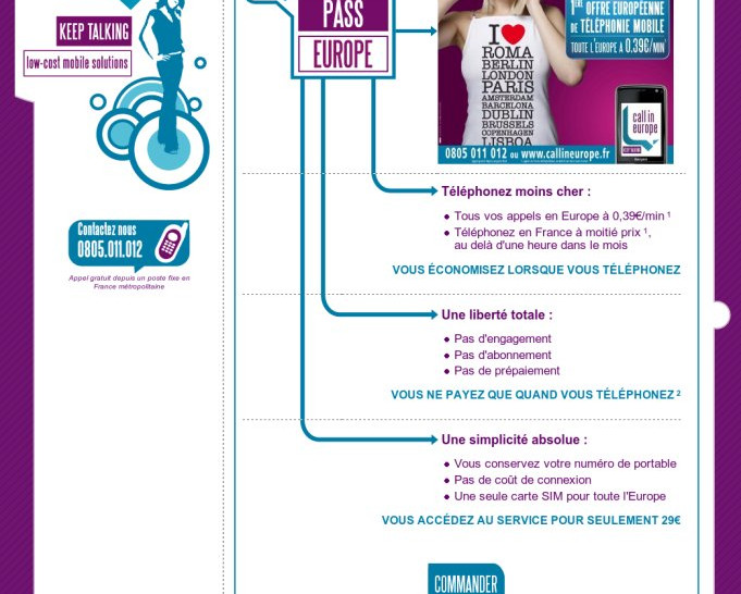Call in Europe (version Française) - Accueil