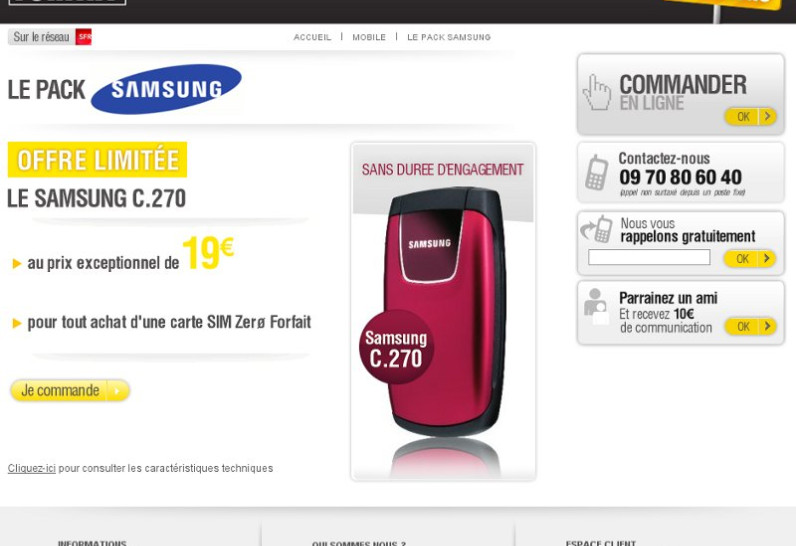Zero Forfait - Pack Samsung