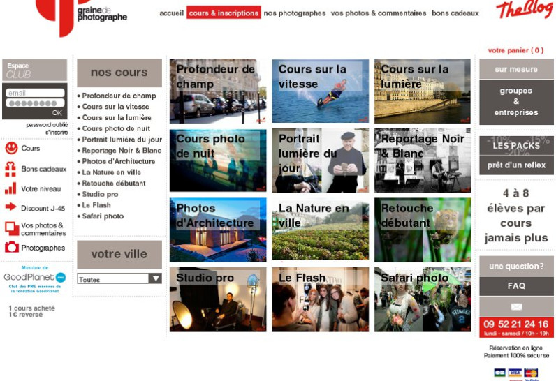 Graine de Photographe - Graine de photographe - liste des cours