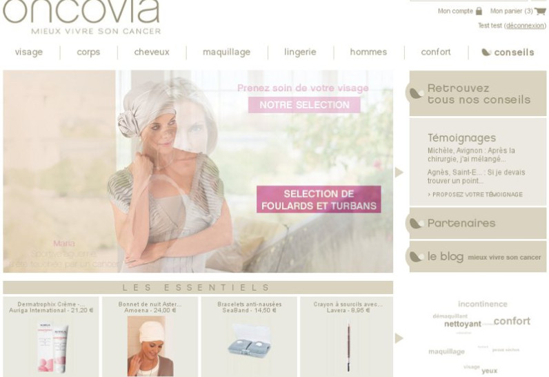 Oncovia - Oncovia - articles pour les malades atteints d'un cancer - page d'accueil