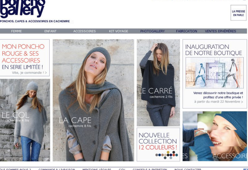 Poncho Gallery - Poncho Gallery - Page d'accueil - site e-commerce