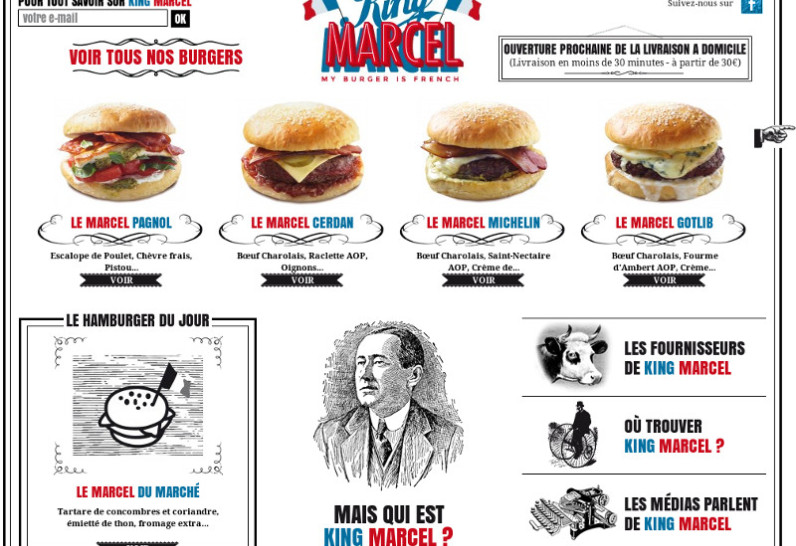 King Marcel - King Marcel - My Burger is French - Page d'accueil