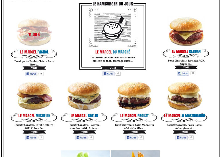 King Marcel - King Marcel - My Burger is French - Page menus