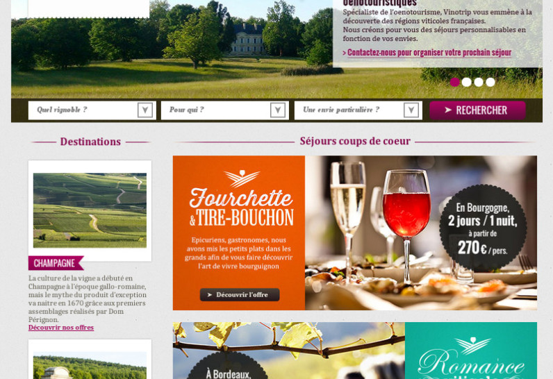 Vinotrip - Vinotrip - Créateur de séjours oenotouristiques - page d'accueil