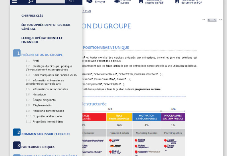 Edenred - Edenred - Document de référence - Page et menu