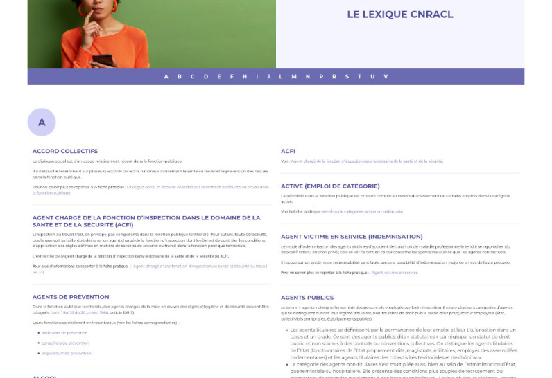 Espace Droit Prévention - CNRACL - Lexique