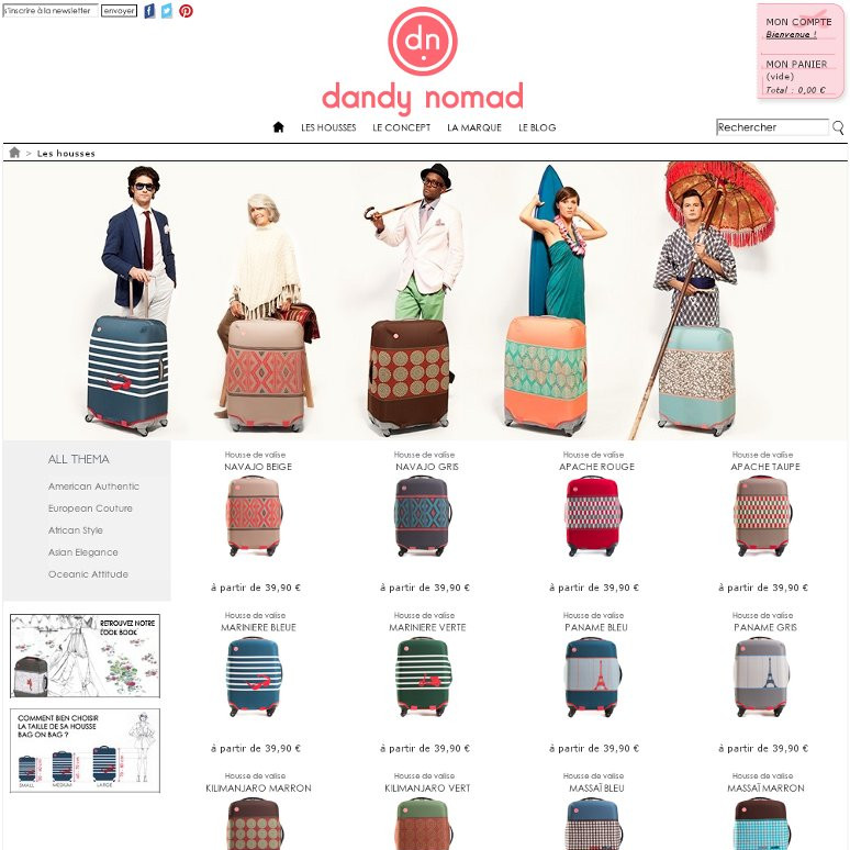 Dandy Nomad - Bag on Bag, la housse pour valises réutilisable - Page gamme de produits